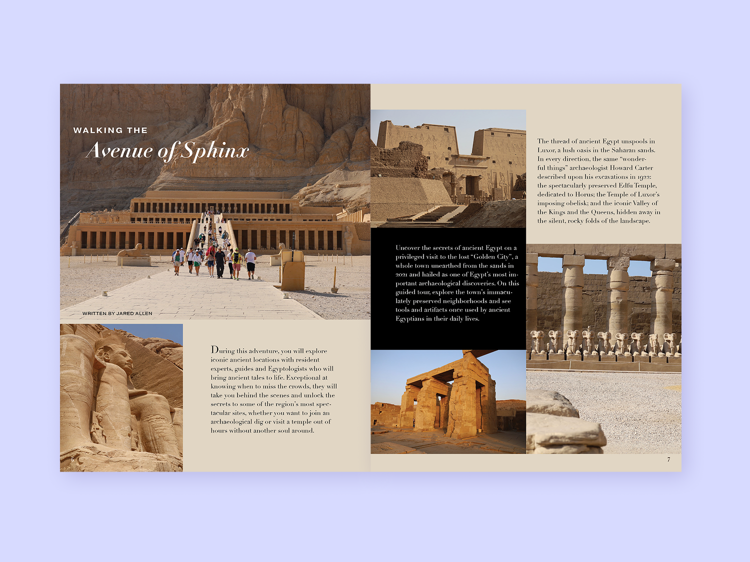 Roam & Revel travel magazine cover and spreads